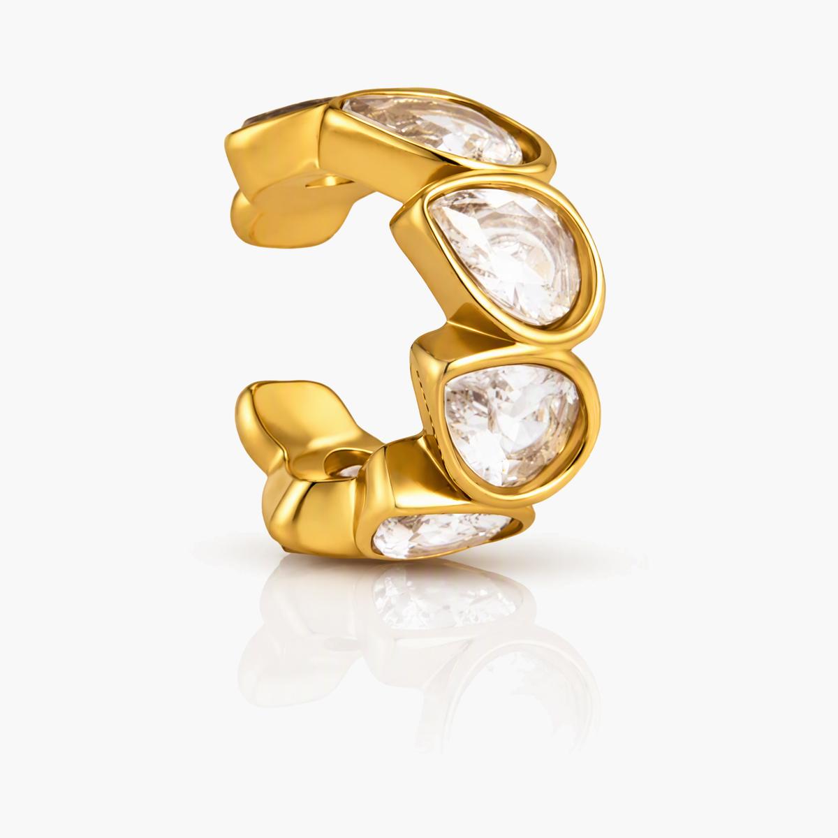Dainty Three-Stone Ear Cuff