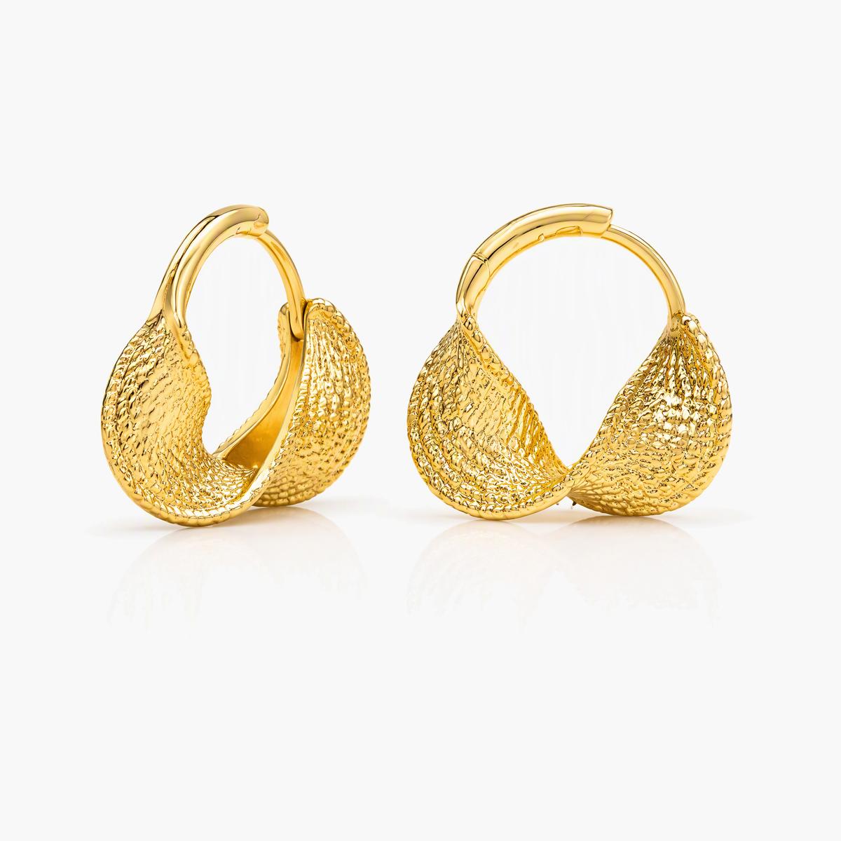 Twisted Mesh Hoop Earrings