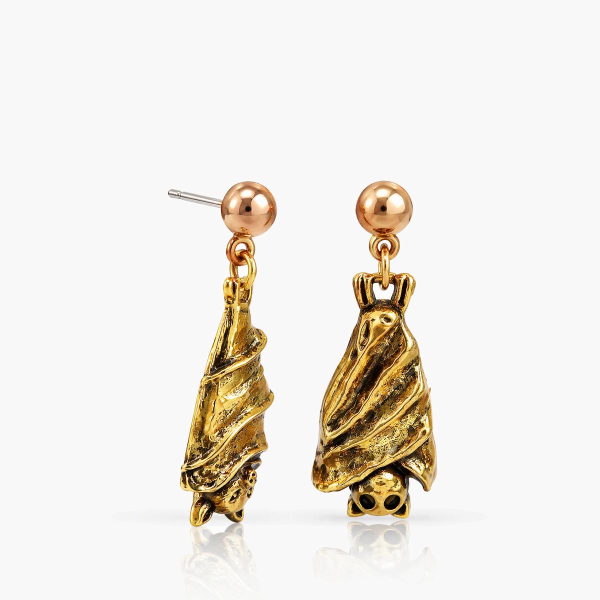 Cute Wrapped Bat Drop Earrings