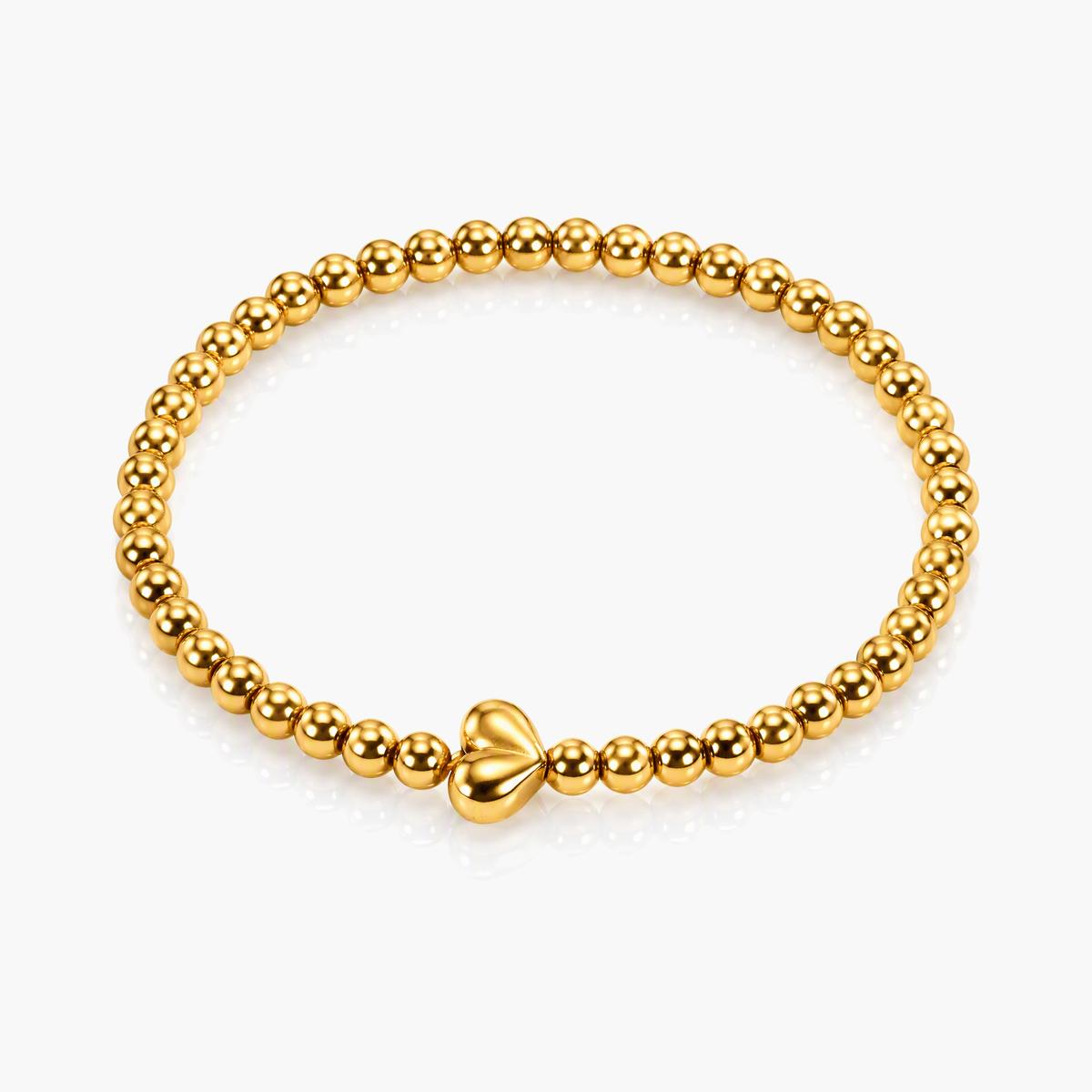 Dainty Pearl Heart Bracelet