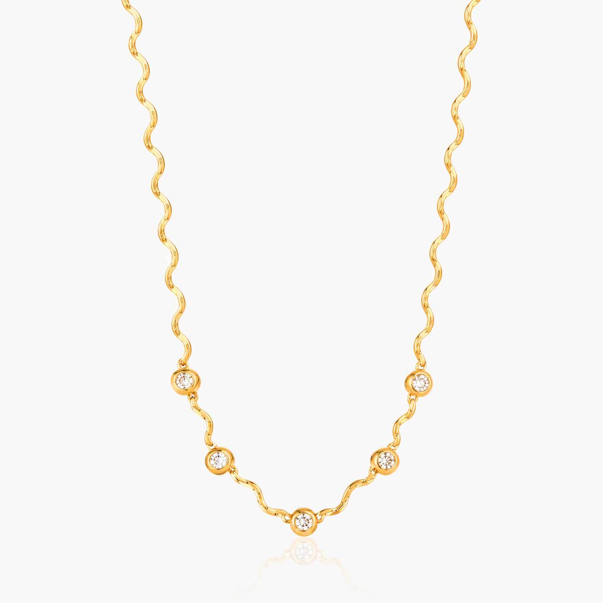 Elegant Cascading Stone Drop Necklace