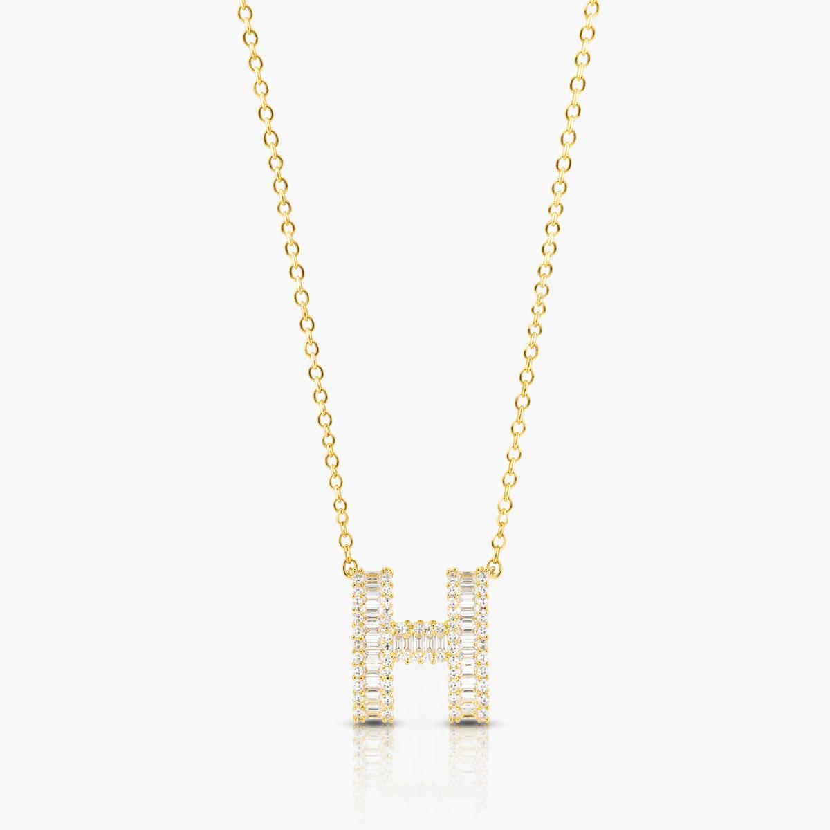 Trendy Letter H Pendant Necklace