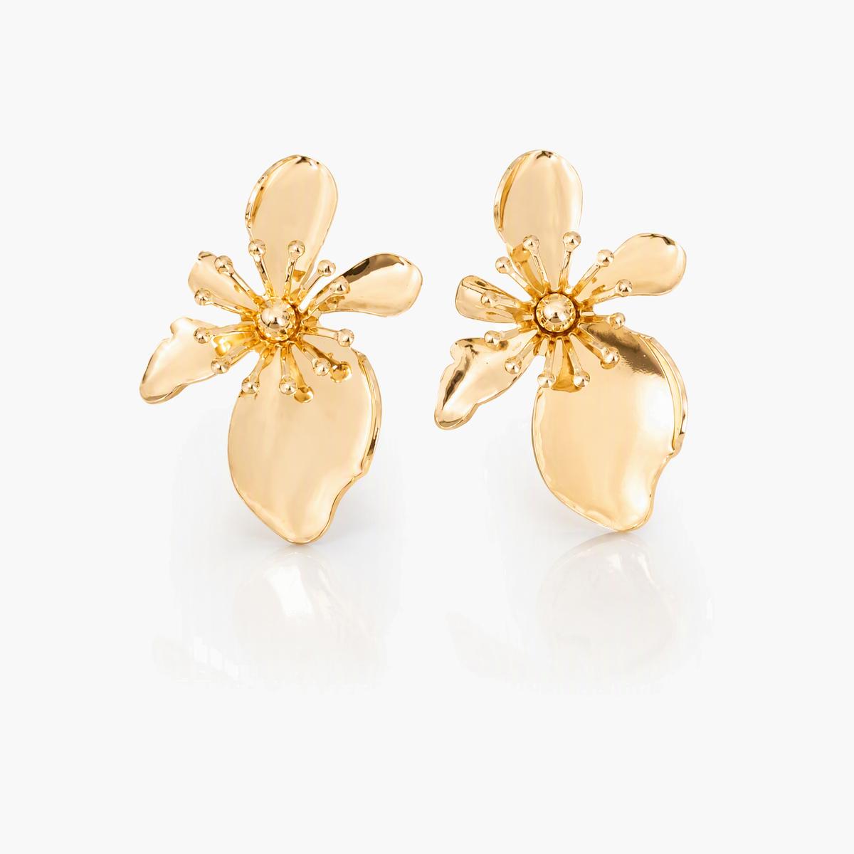 Enamel Flower Stud Earrings