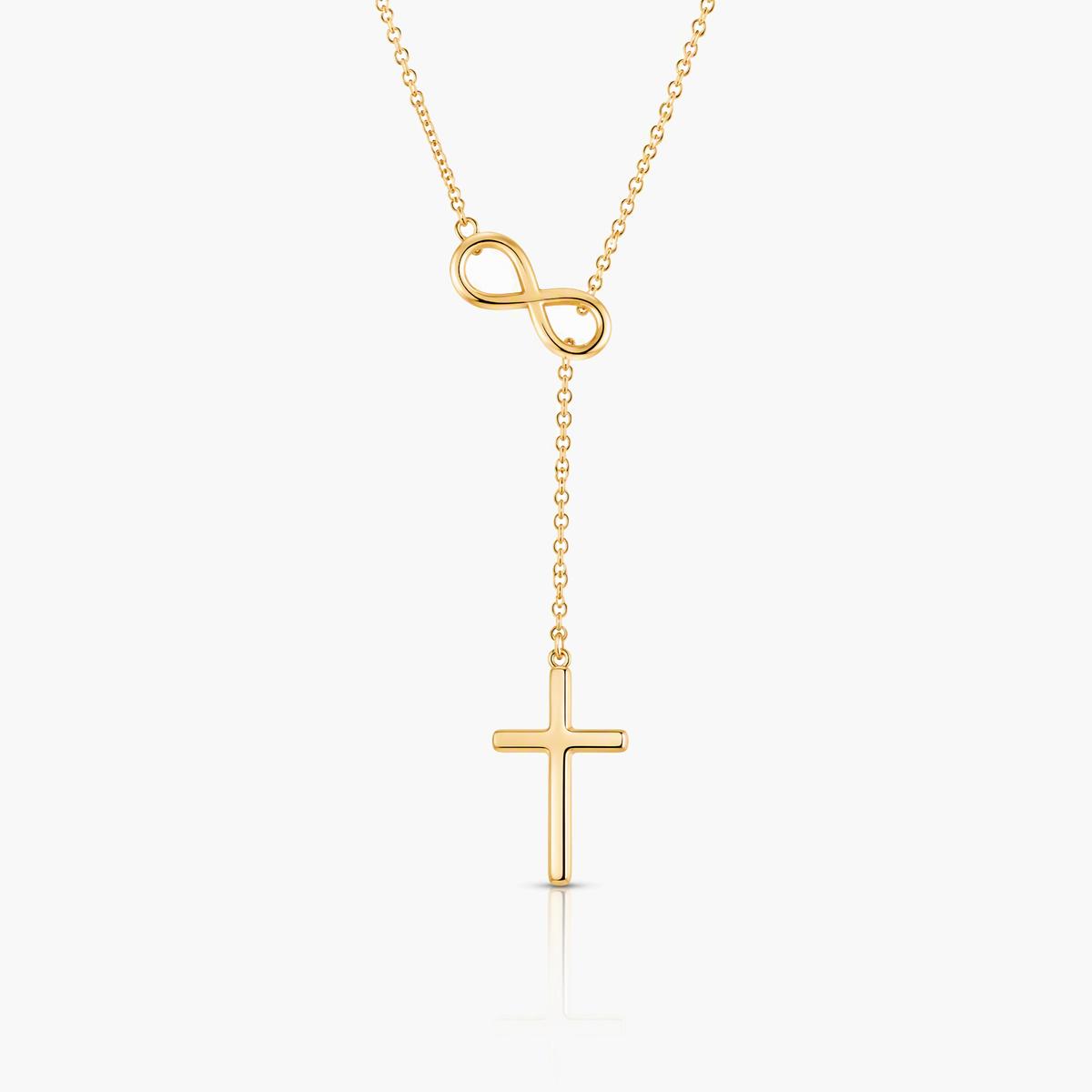 Dainty Infinity Hamsa Pendant Necklace