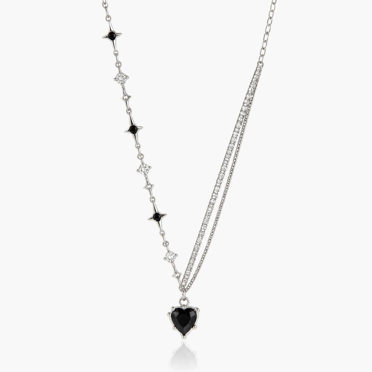 Trendy Heart and Star Pendant Necklace