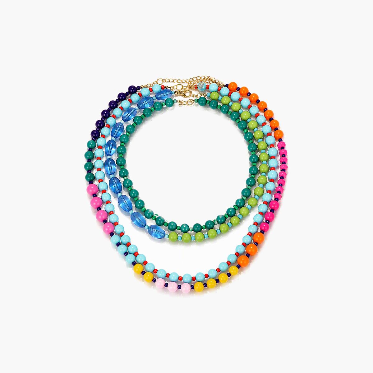 Trendy Multi-Strand Beaded Necklace