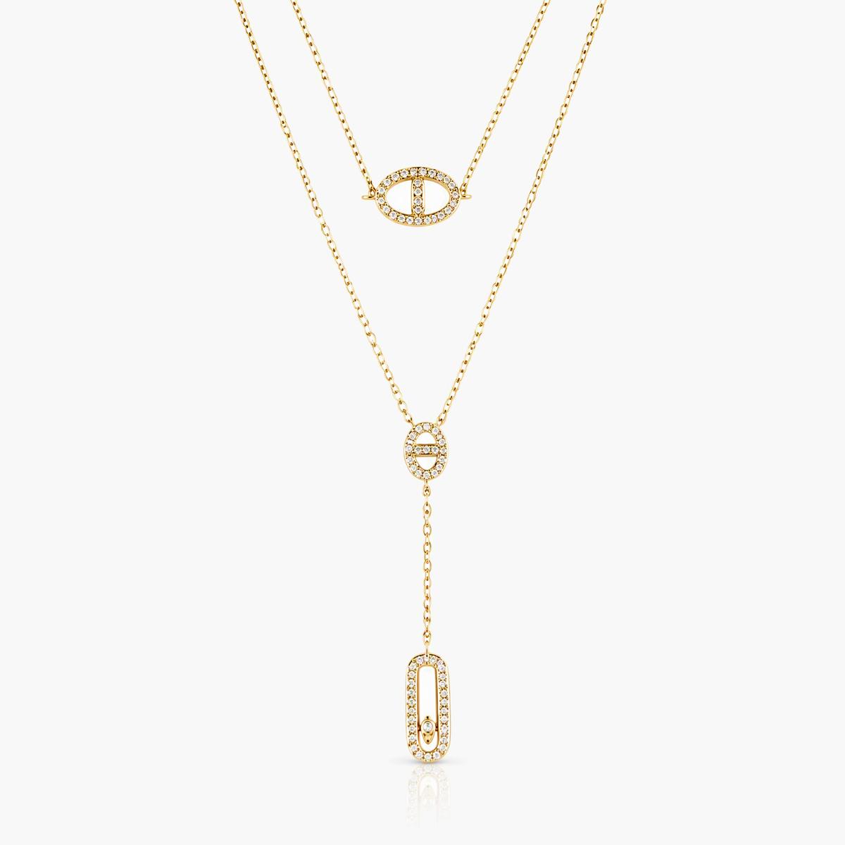 Dainty Evil Eye & Bar Necklace