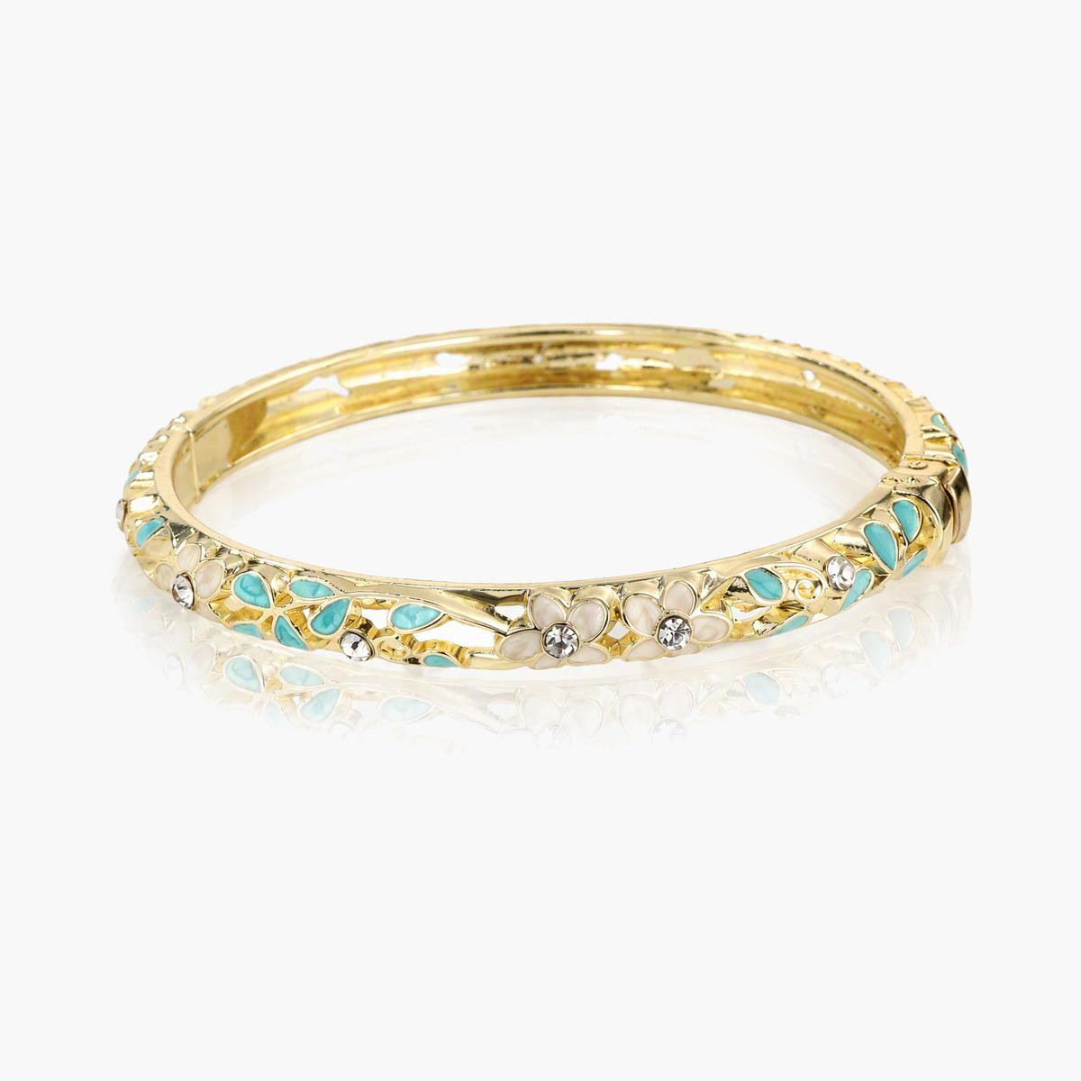 Enamel Flower Bangle