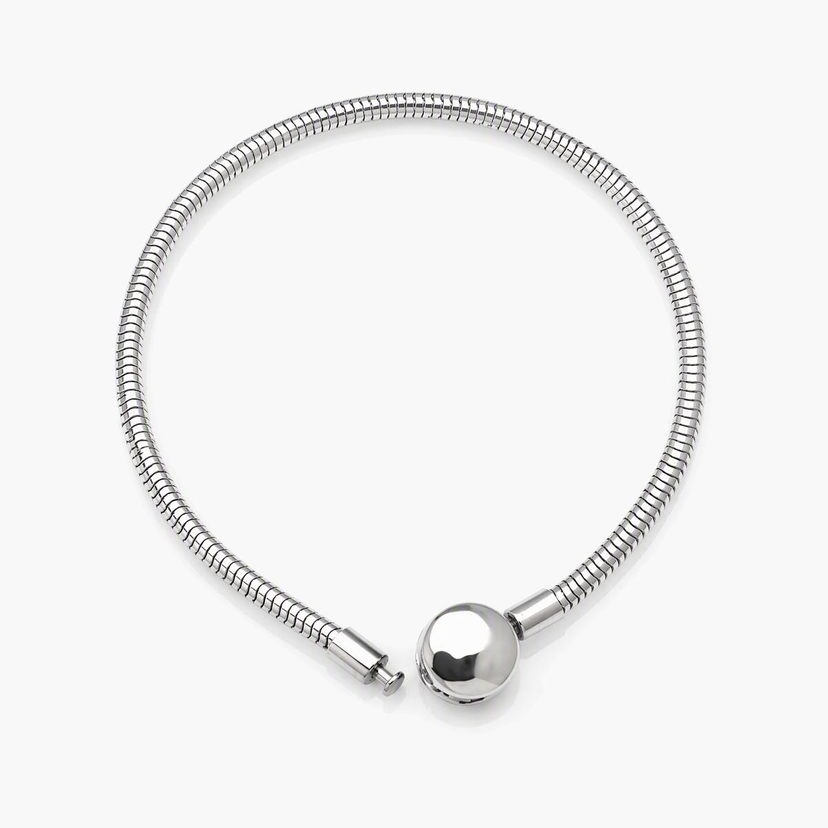 Heart Charm Snake Chain Bracelet