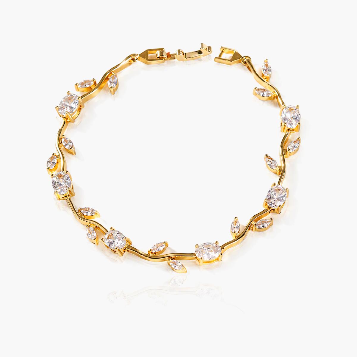 Elegant Leaf Branch Bracelet
