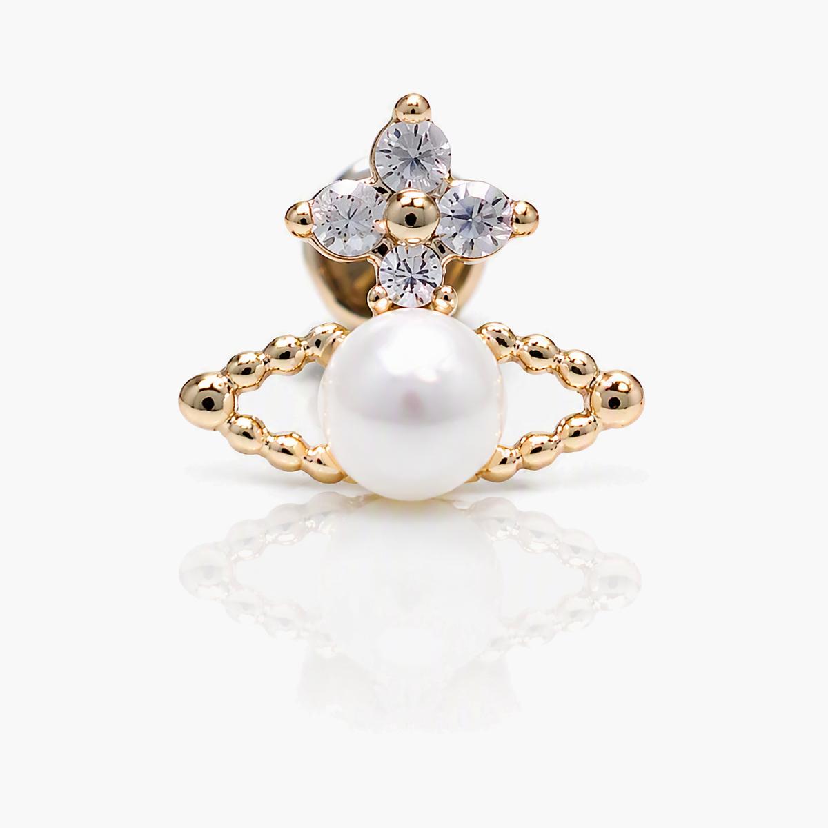 Dainty Flower Planet Stud Earrings