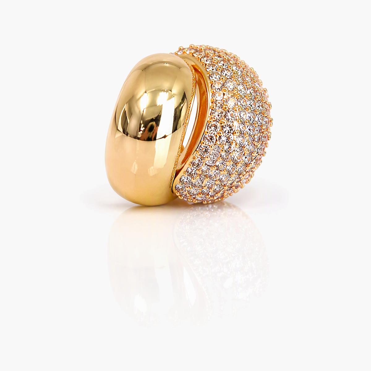 Trendy Pave Hoop Earrings