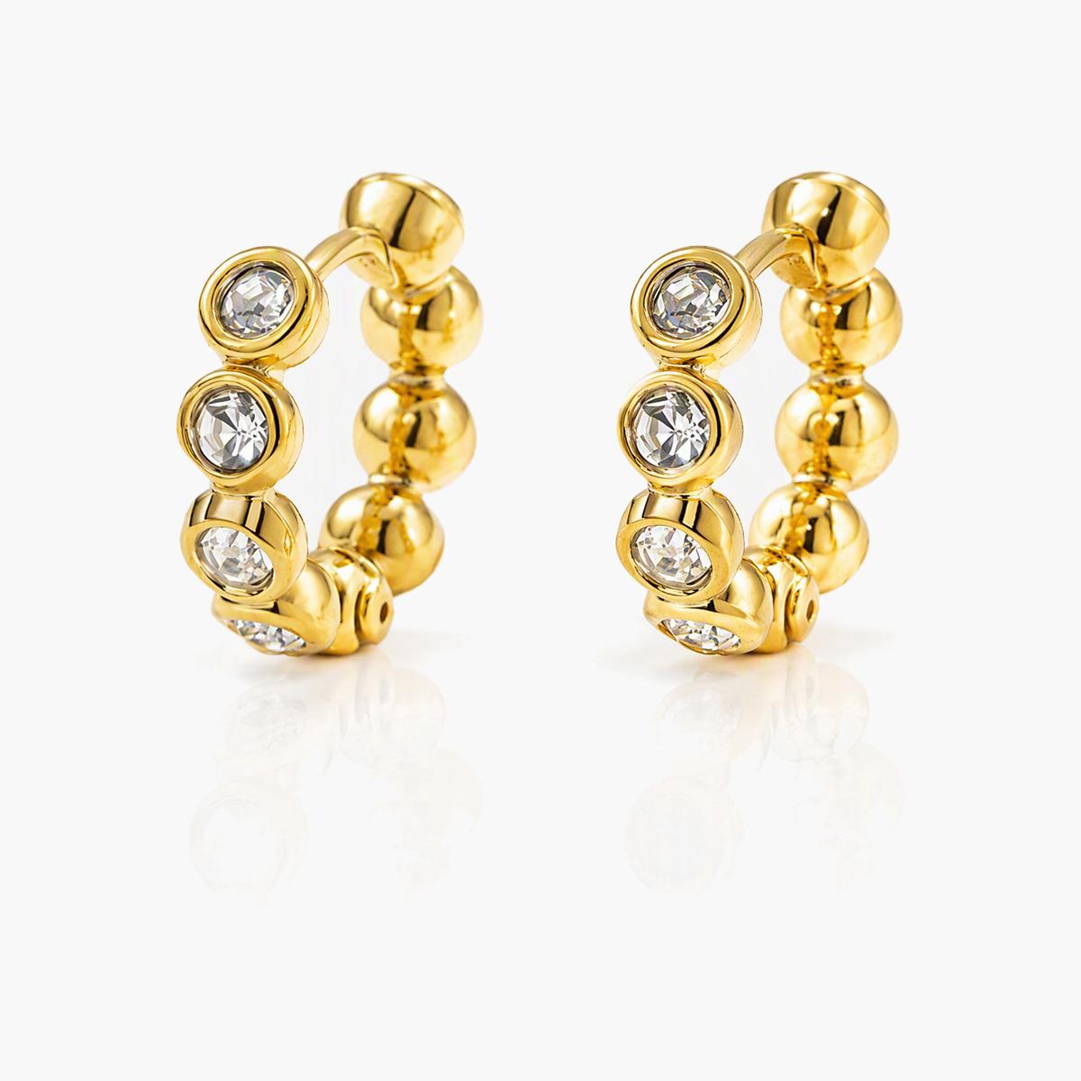 Dainty Beaded Hoop Earrings