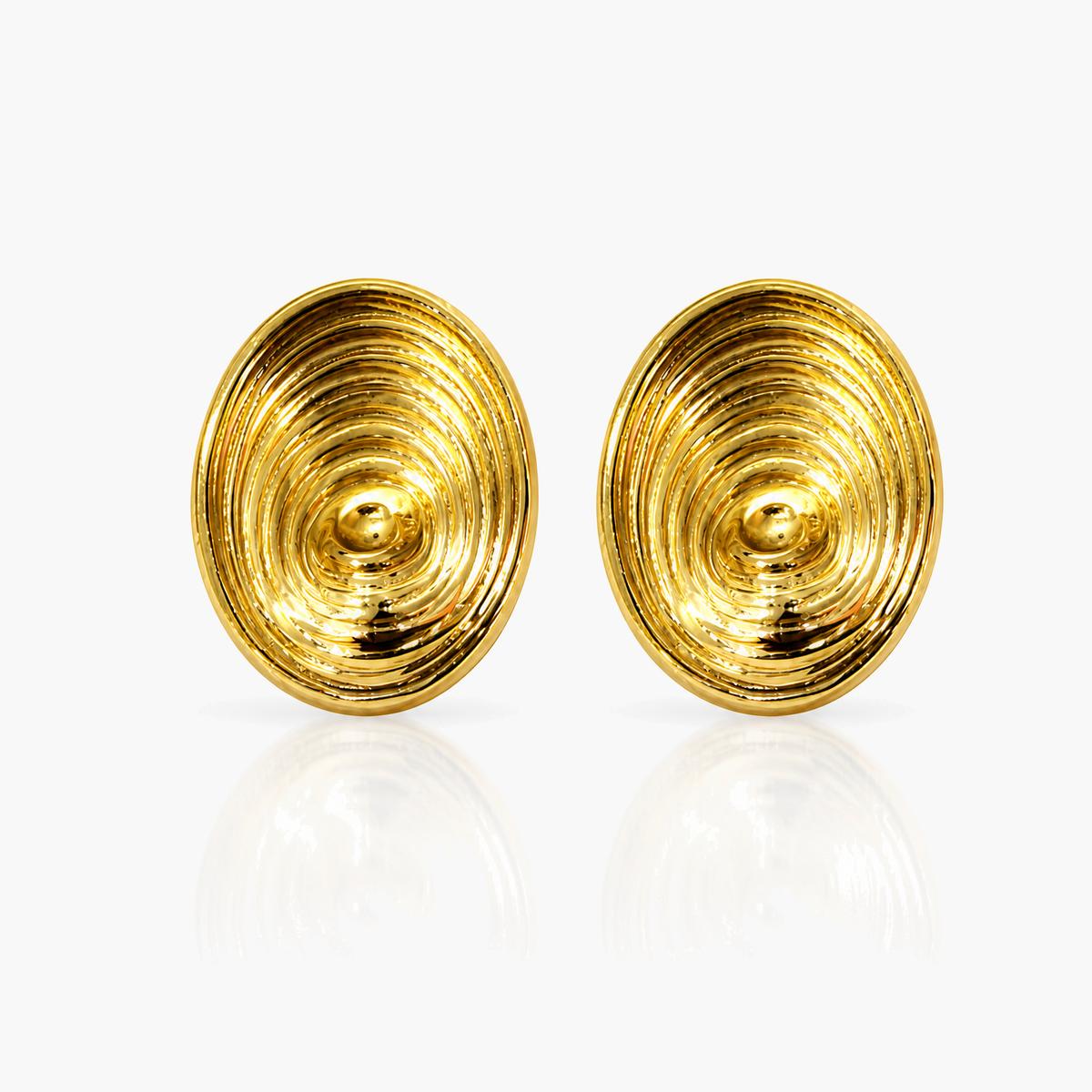 Textured Disc Stud Earrings