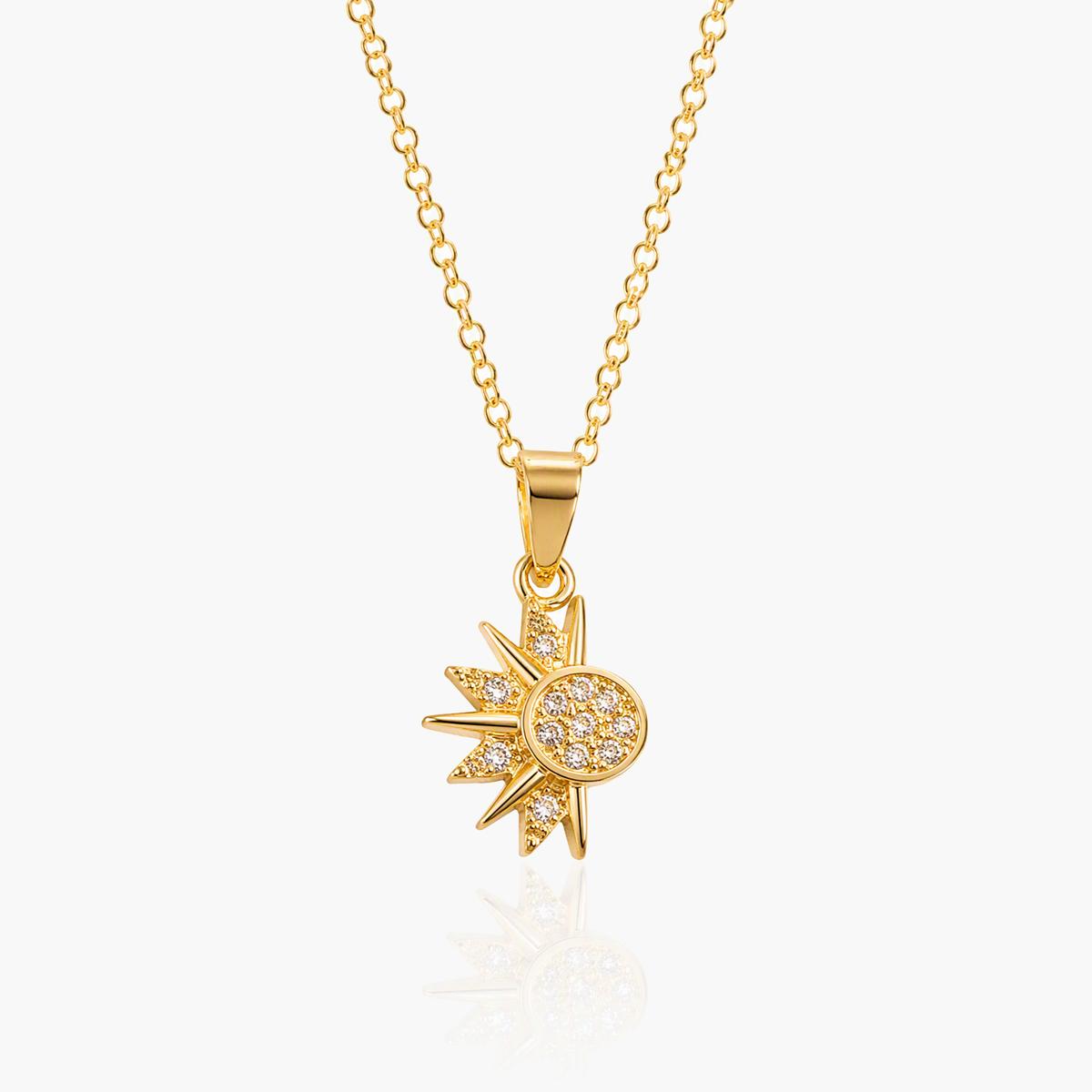 Sun And Moon Pendant Necklace