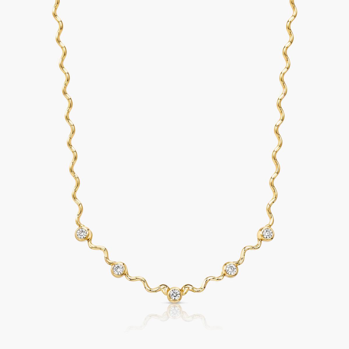 Elegant Wavy Chain Necklace