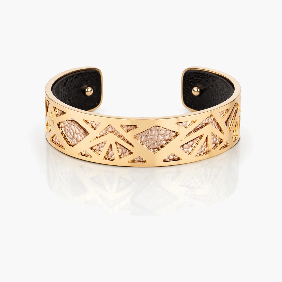 Geometric Triangle Open Cuff Bracelet