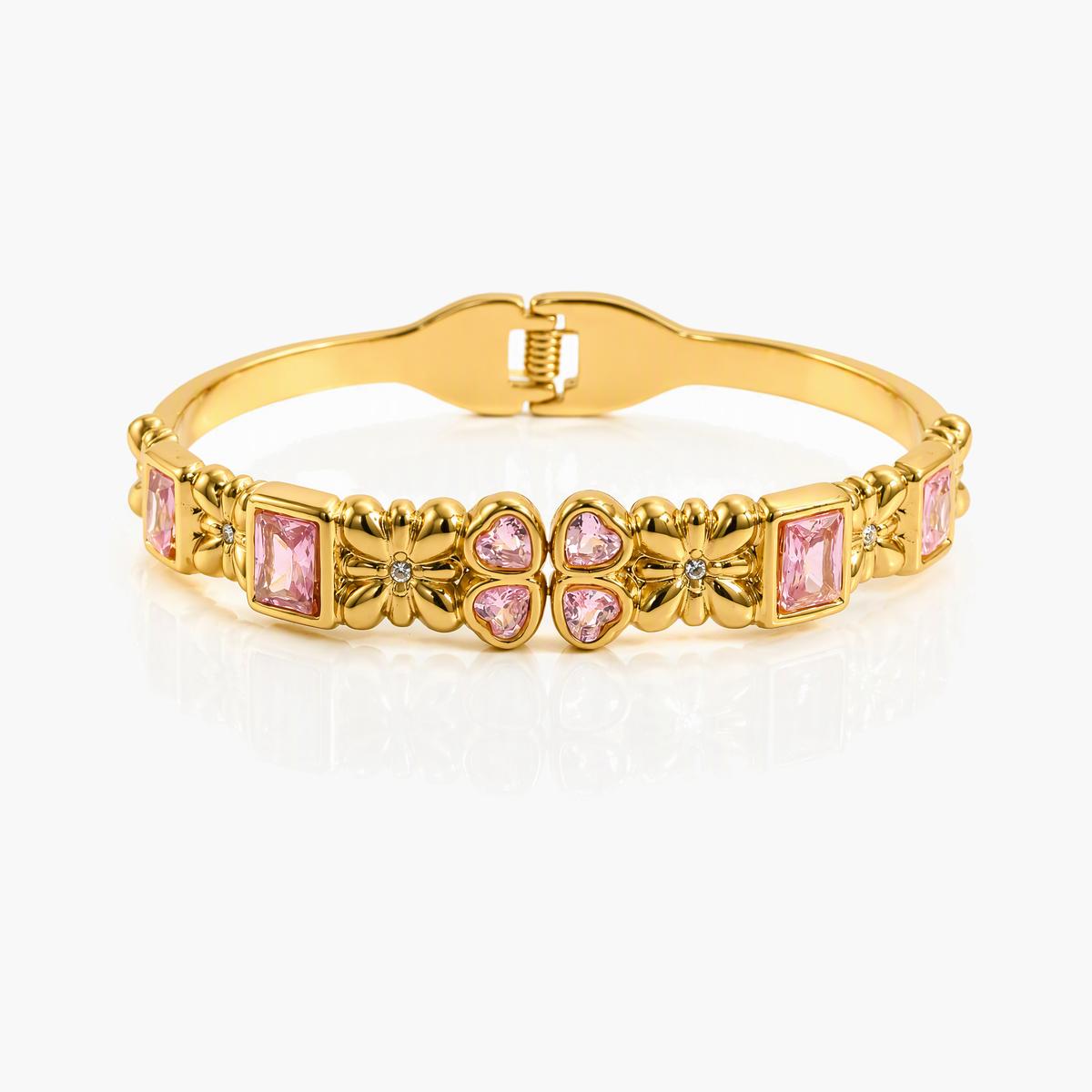 Cute Flower & Heart Charm Bracelet