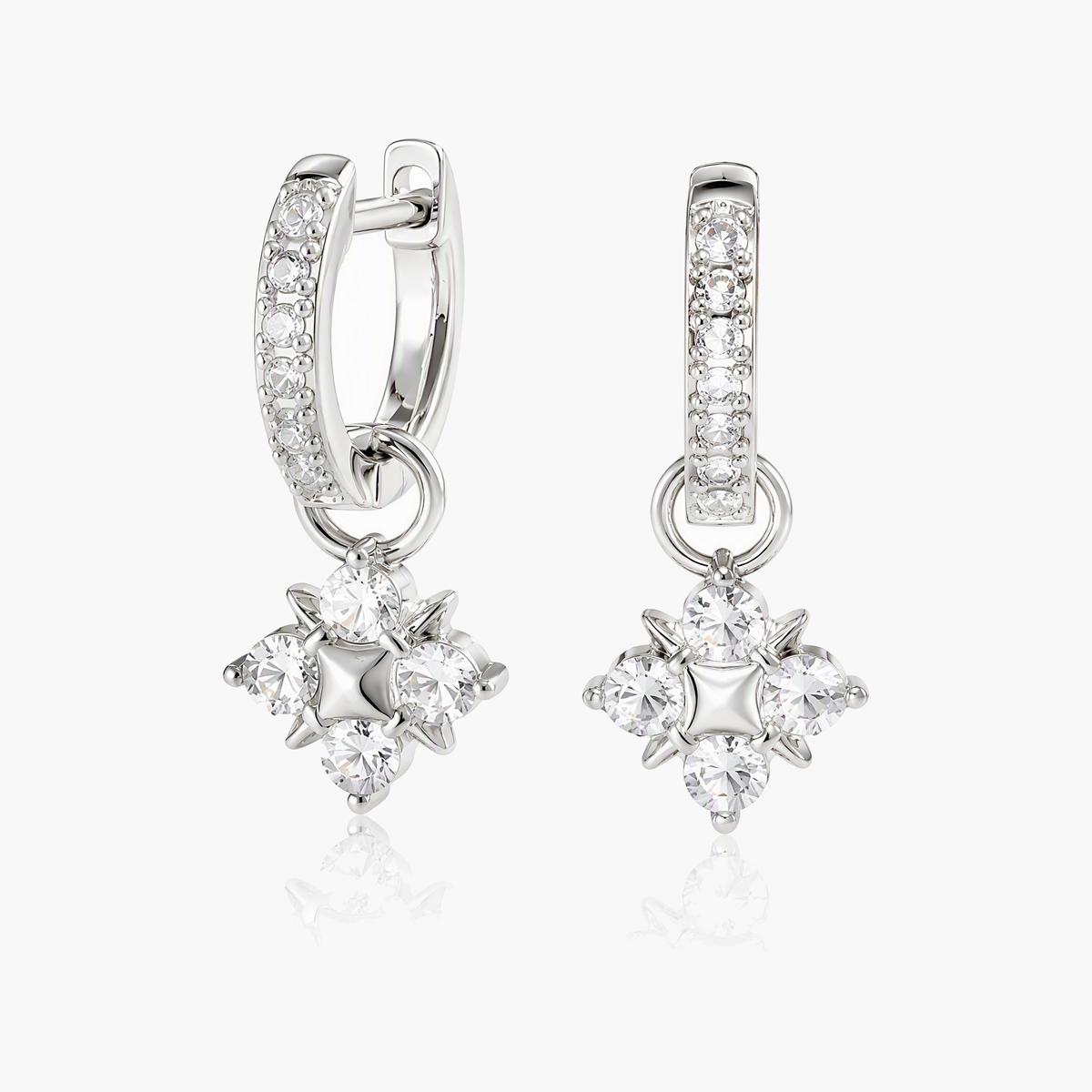 Dainty Flower Cluster Huggie Earrings