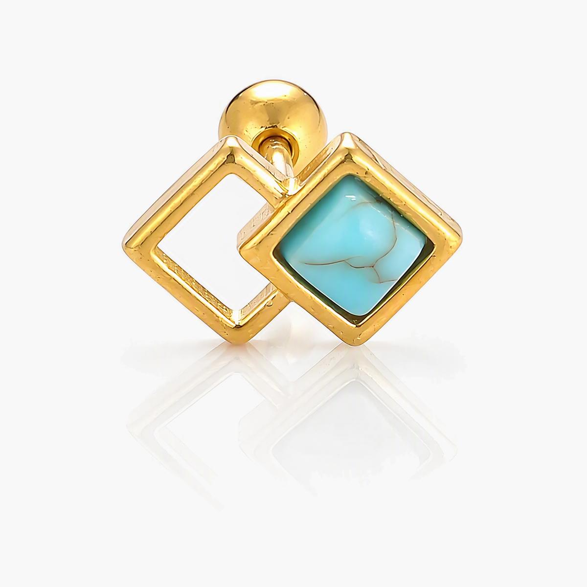 Minimalist Double Square Stud Earrings