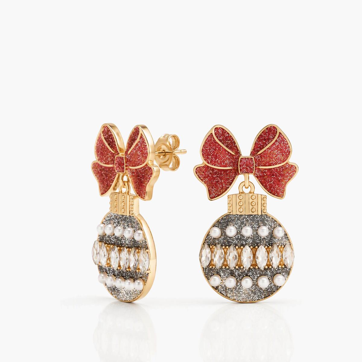 Cute Bow Knot Pearl Drop Earrings