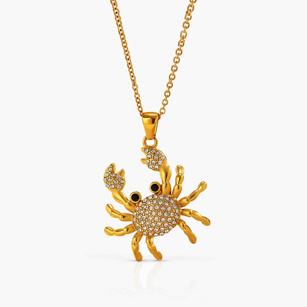Cute Crab Pendant Necklace