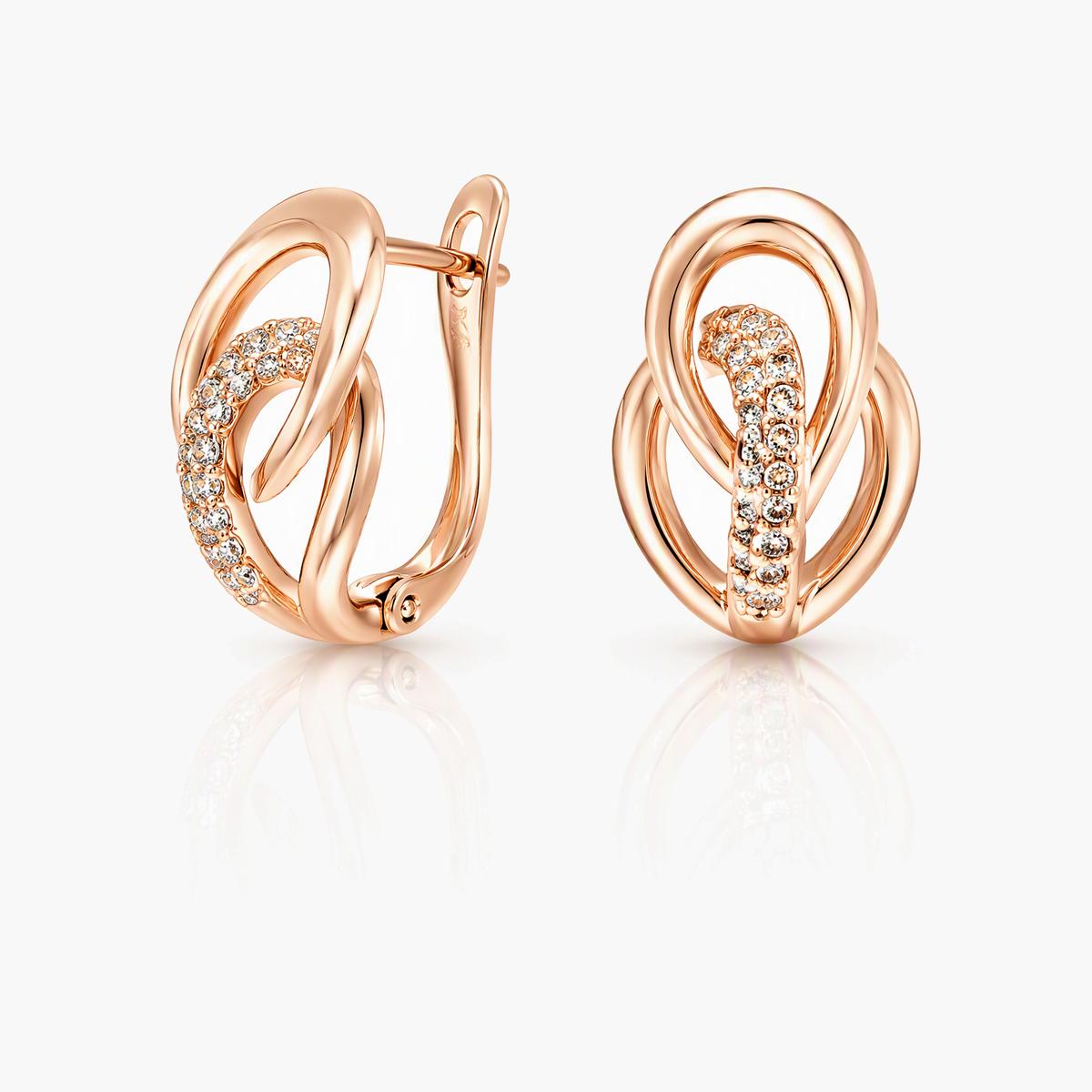 Elegant Love Knot Huggie Earrings