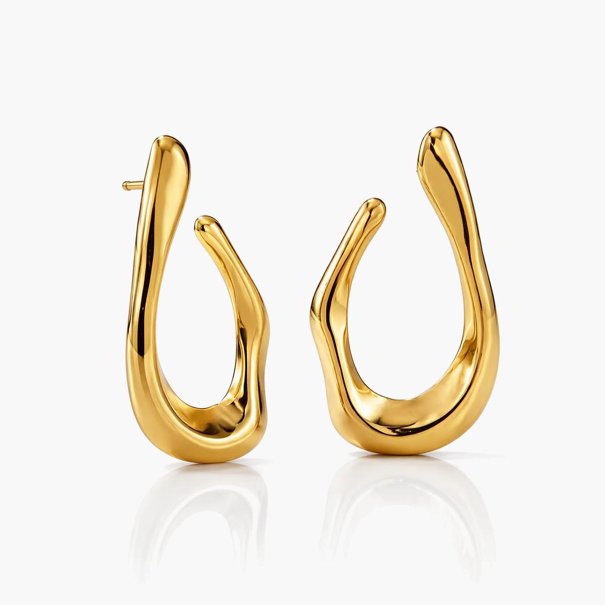 Trendy U-Shaped Hoop Earrings
