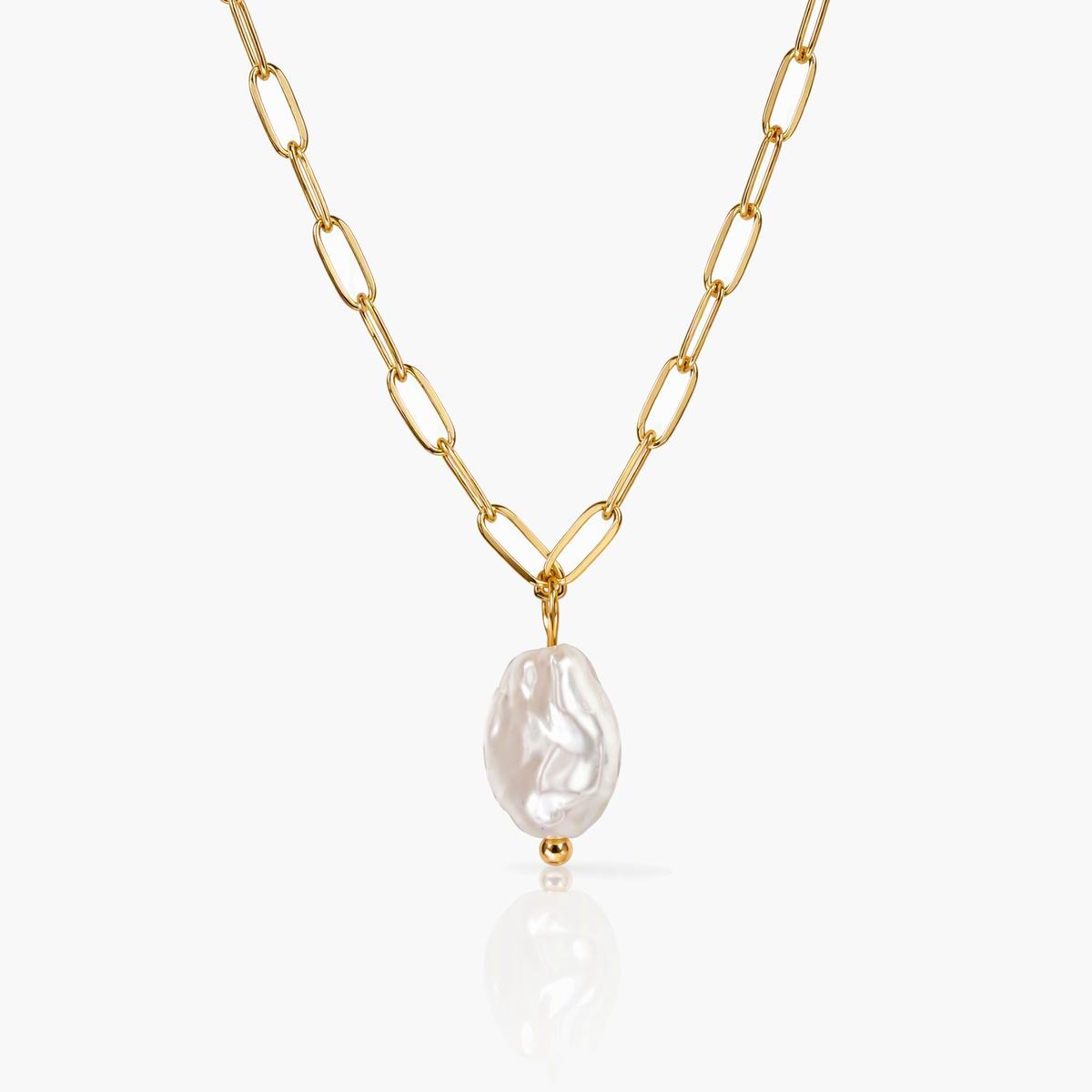 Dainty Heart & Pearl Layered Necklace