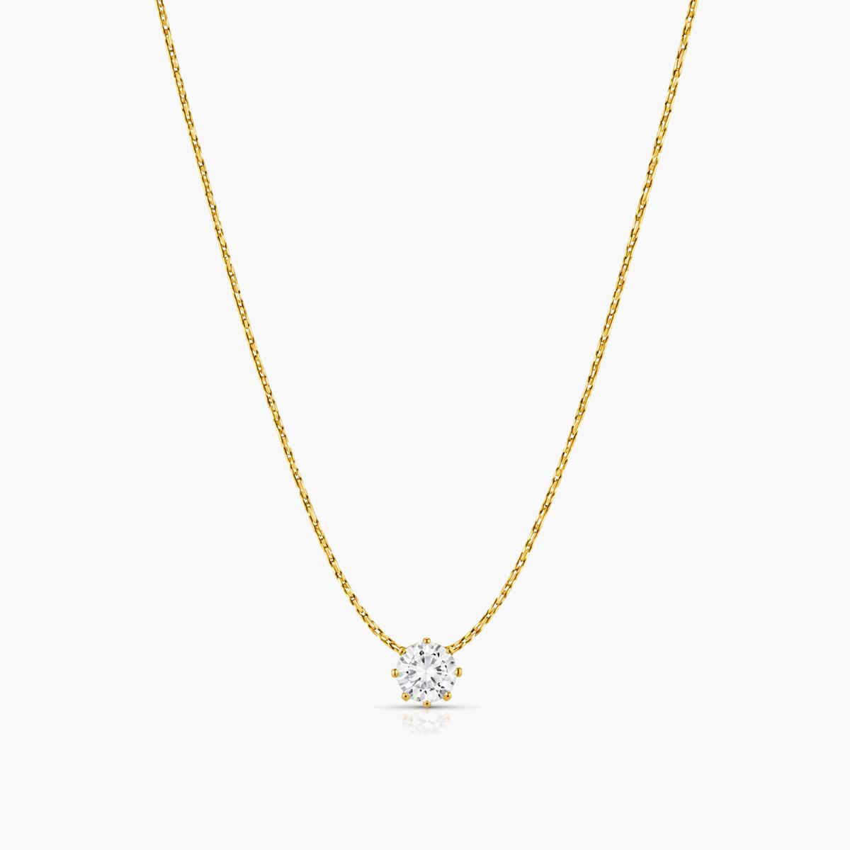 Dainty Single Stone Necklace