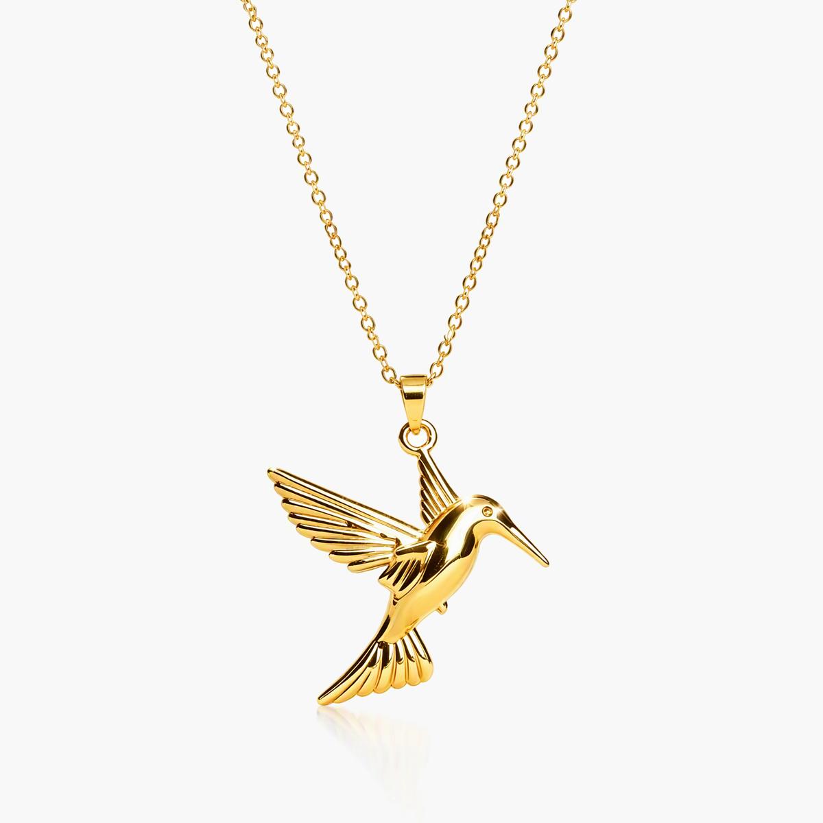 Dainty Hummingbird Pendant Necklace