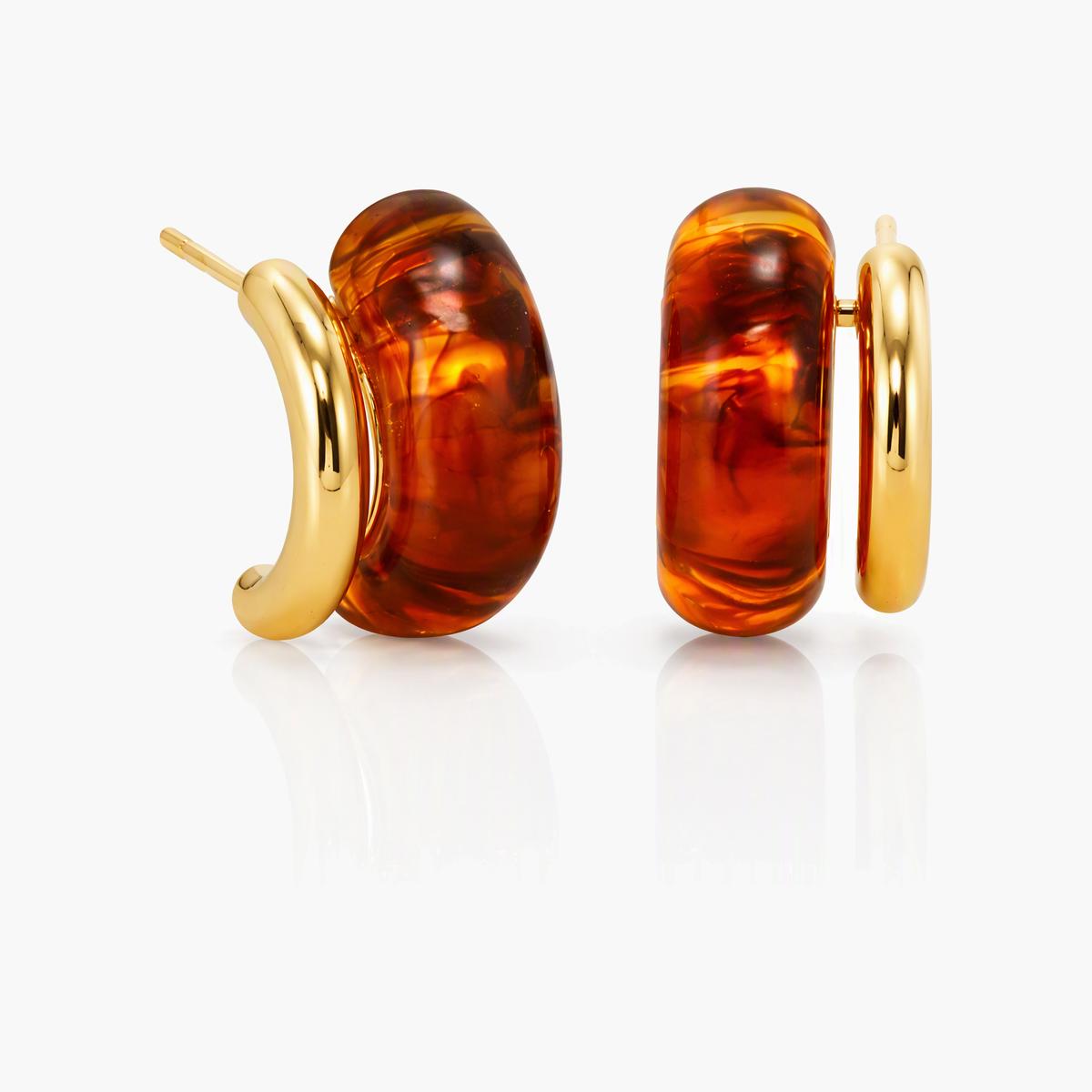 Trendy Resin Hoop Earrings