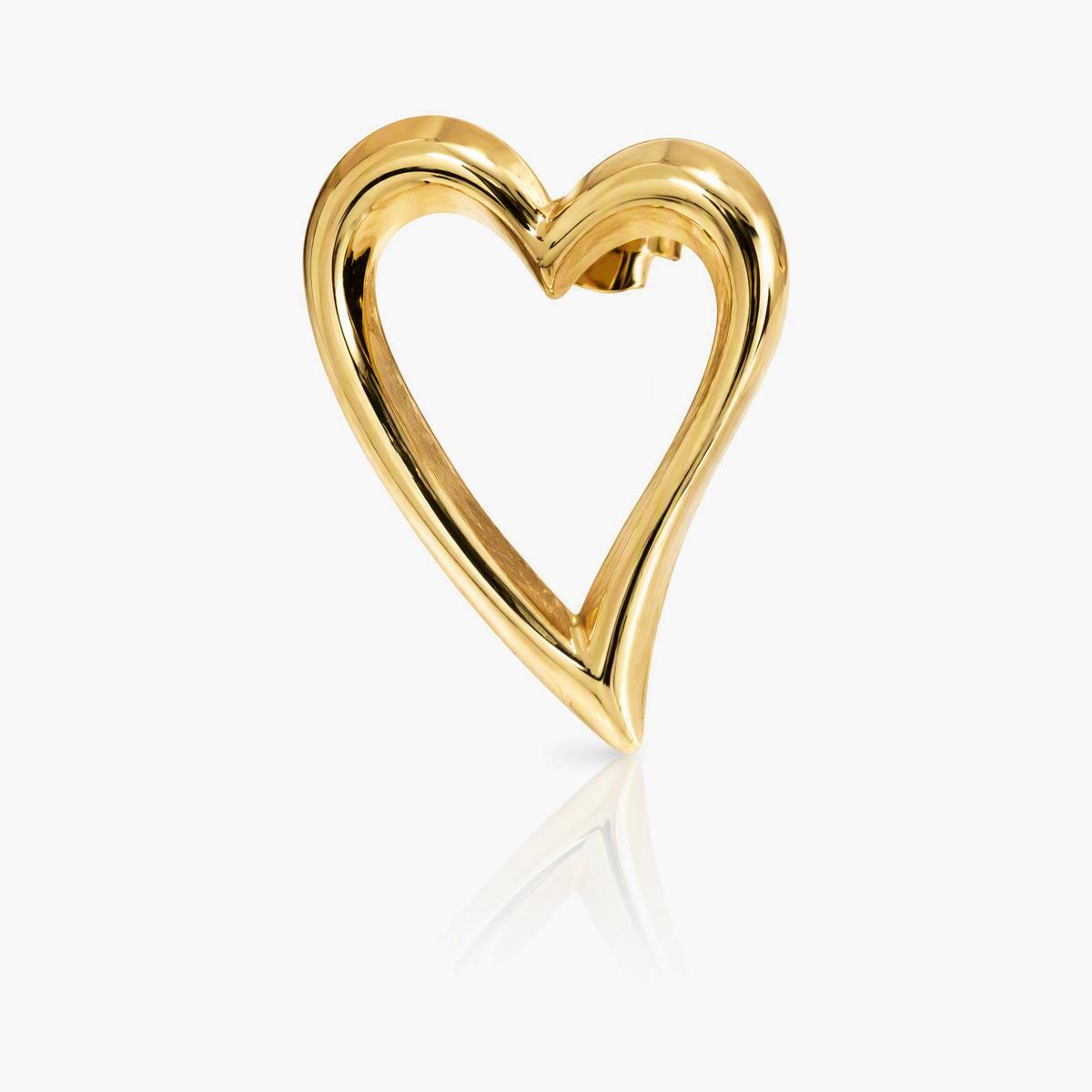 Open Heart Stud Earrings
