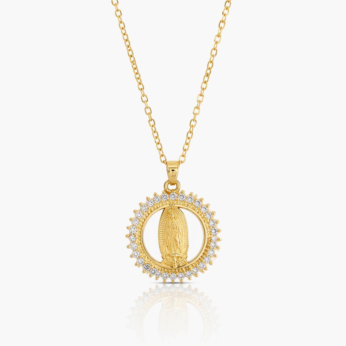 Elegant Virgin Mary Pendant Necklace