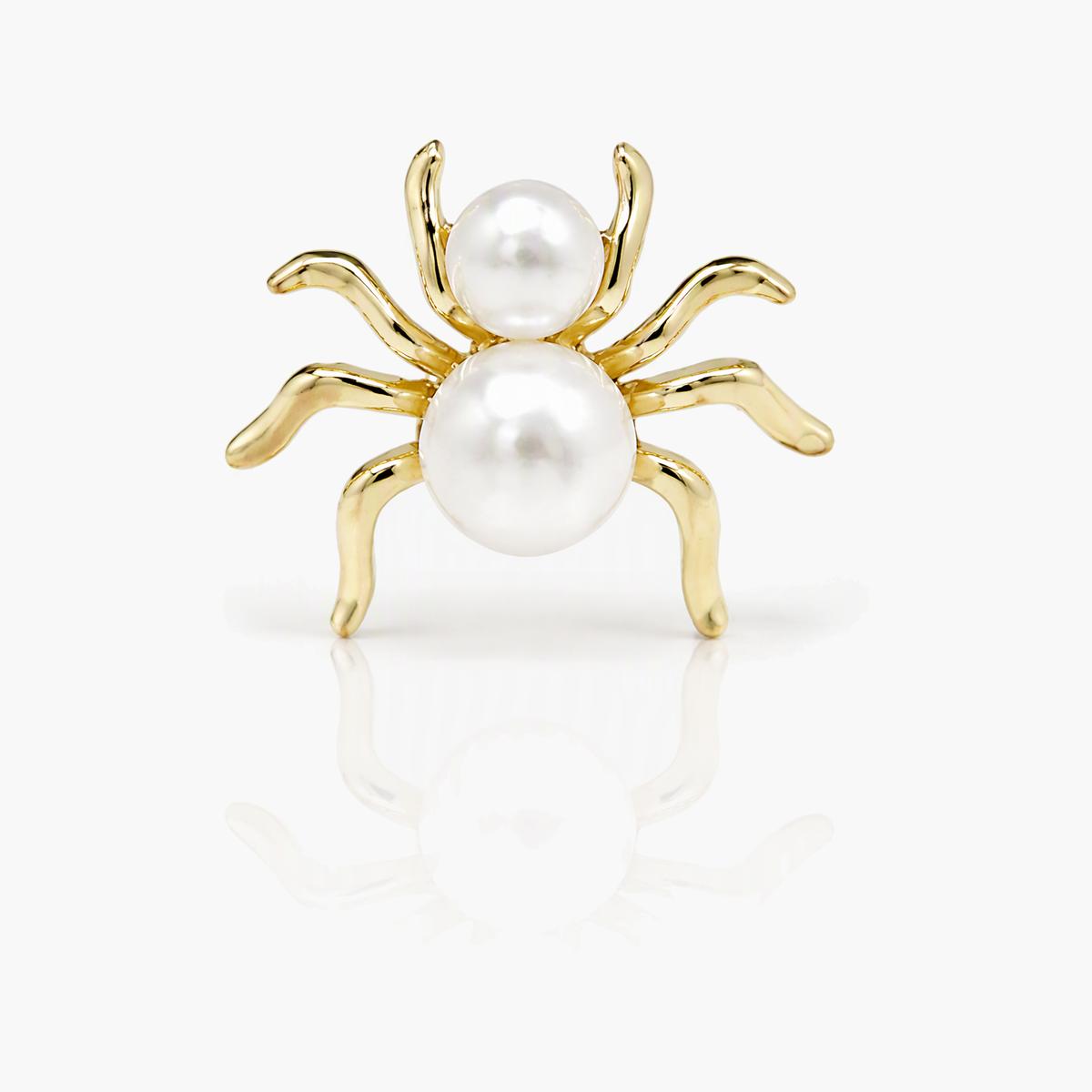 Cute Pearl Spider Stud Earrings