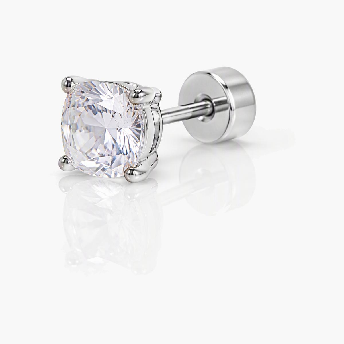 Square Stone Stud Earrings