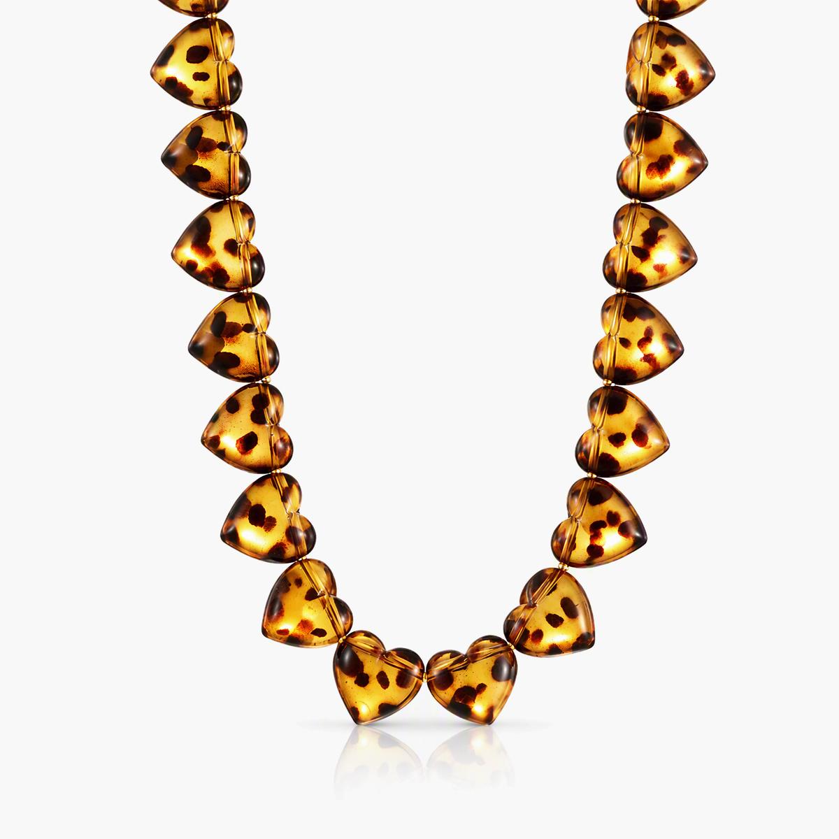 Chunky Heart Bead Necklace