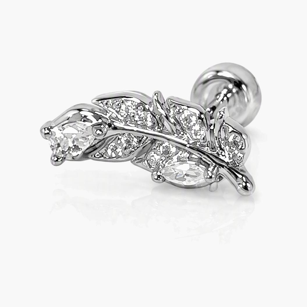 Dainty Feather Stud Earrings