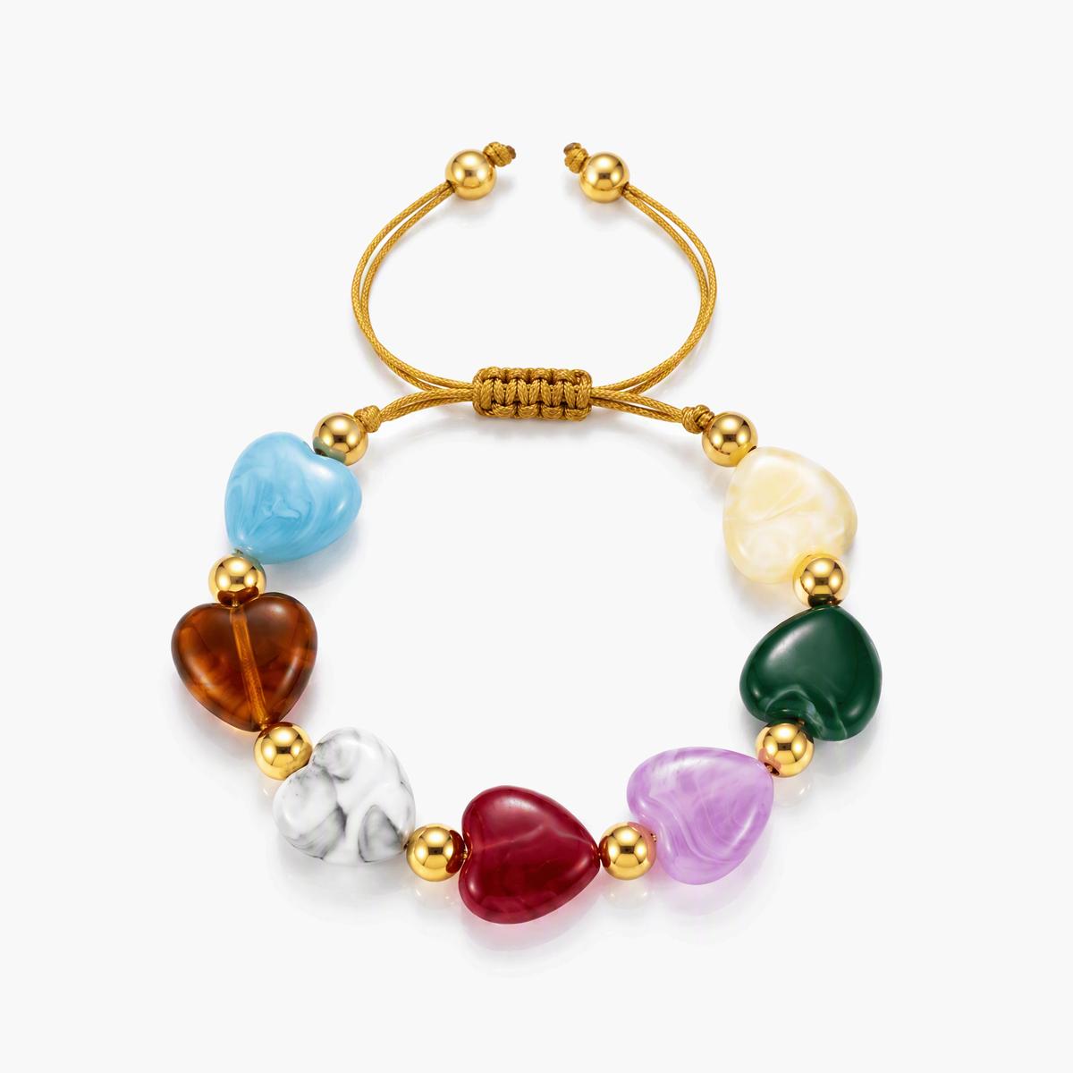 Cute Heart Bead Bracelet