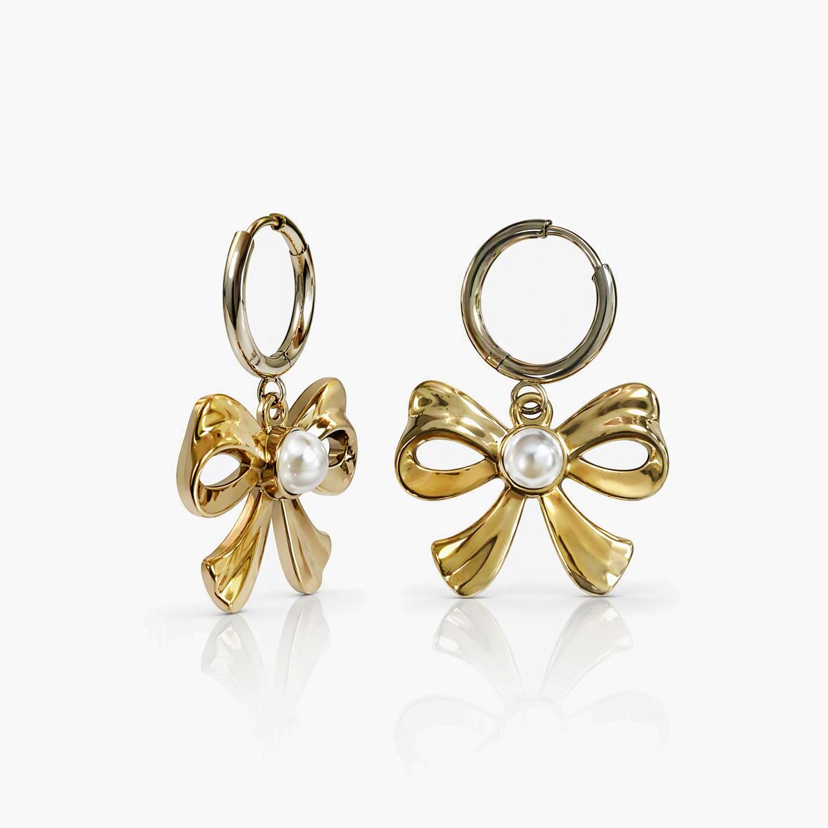Cute Bow Knot Huggie Earrings