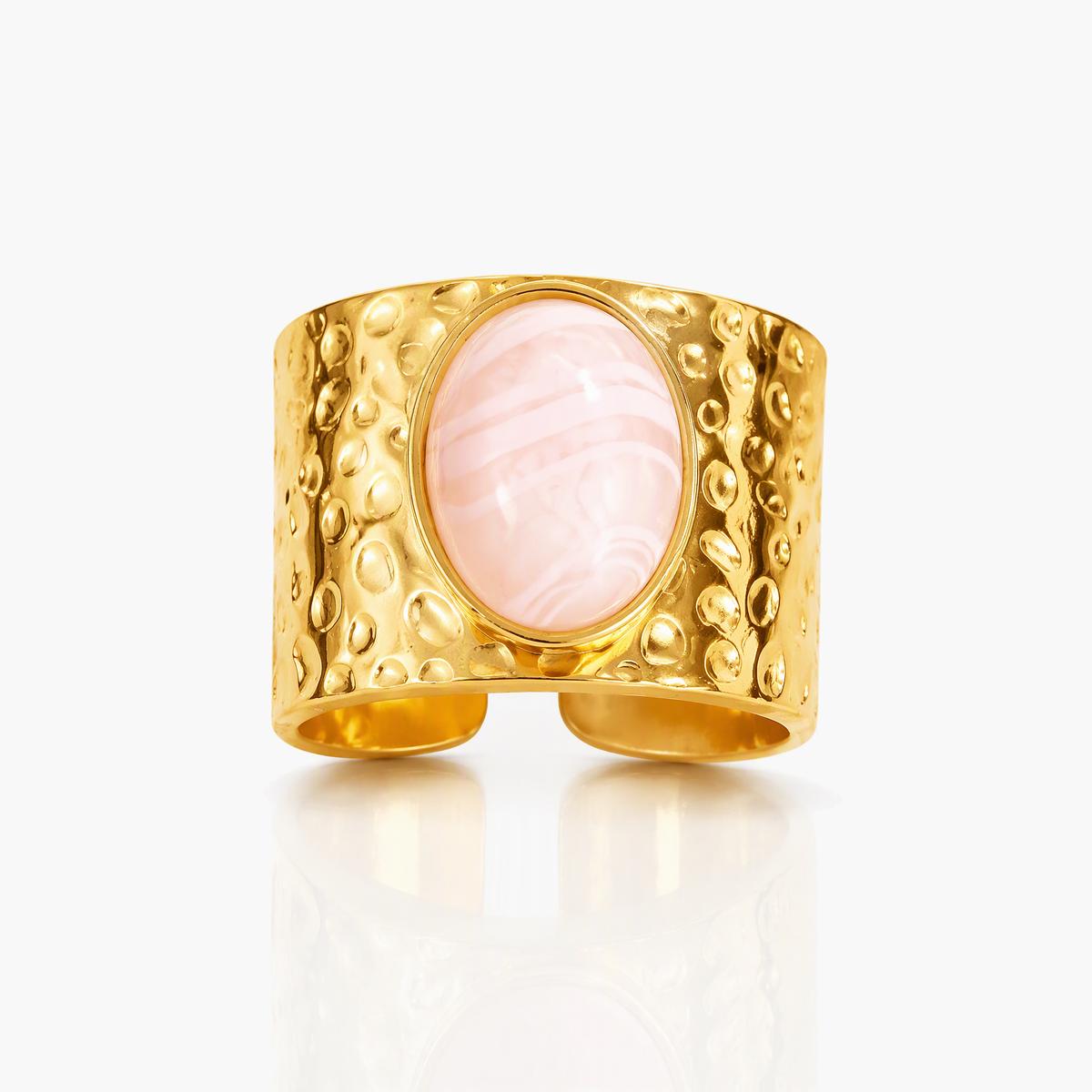 Square Stone Open Band Ring