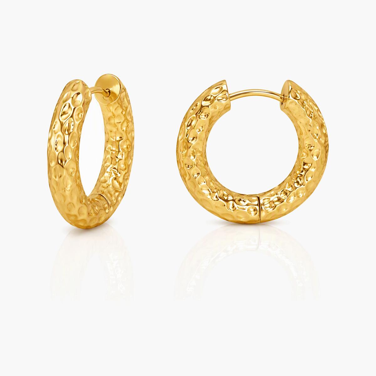Hammered Hoop Earrings