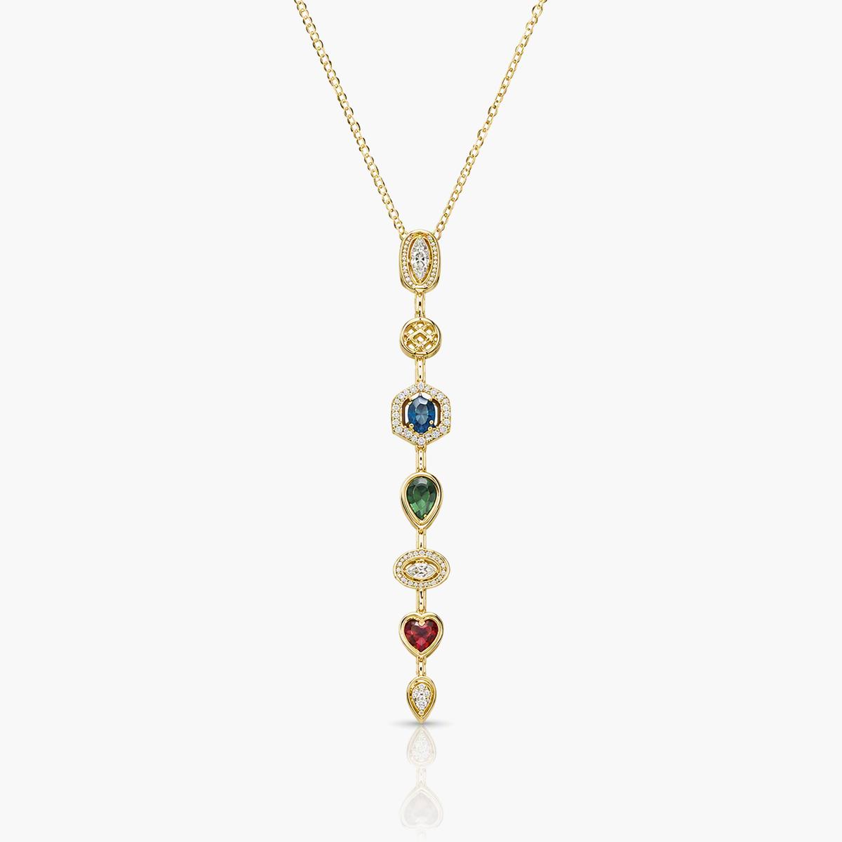 Evil Eye & Heart Charm Necklace