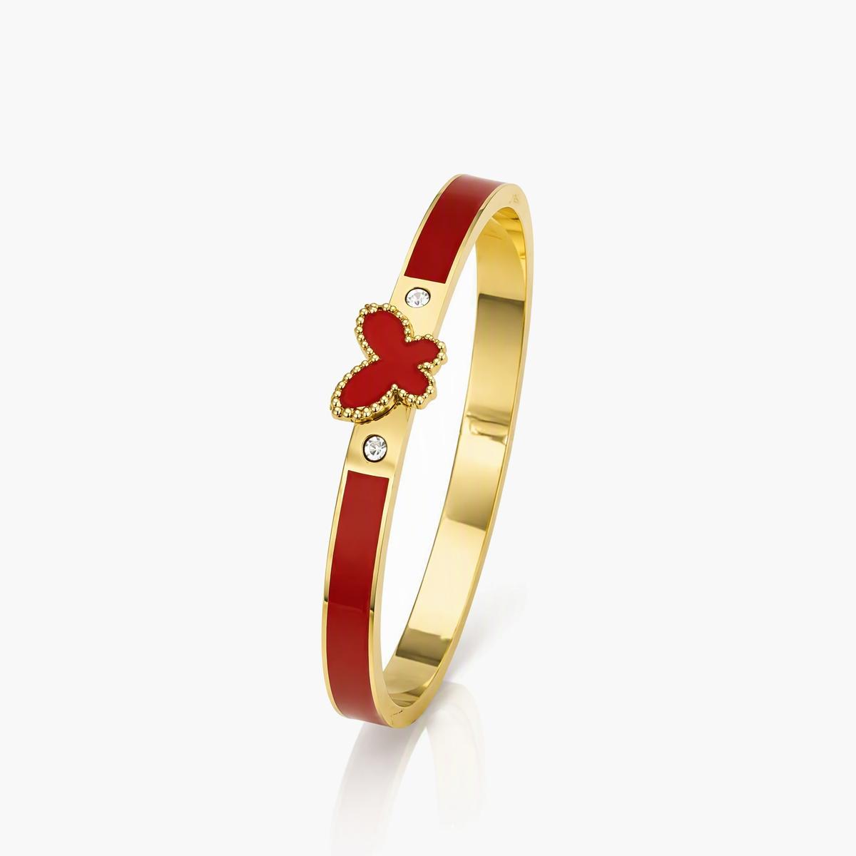 Cute Butterfly Charm Bangle