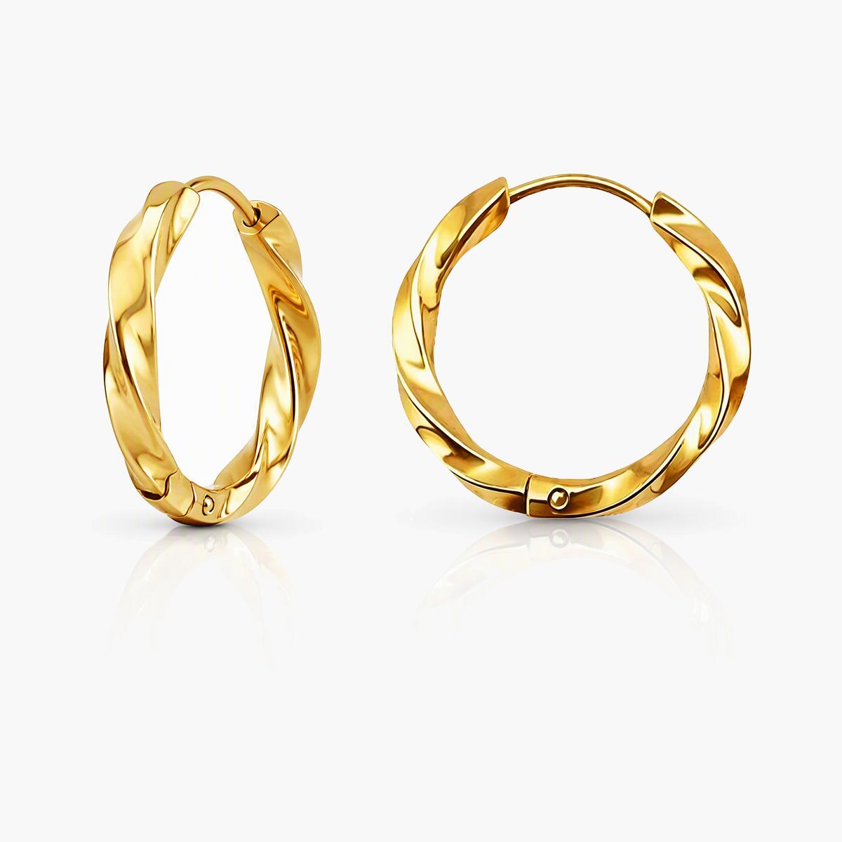 Twisted Band Hoop Earrings