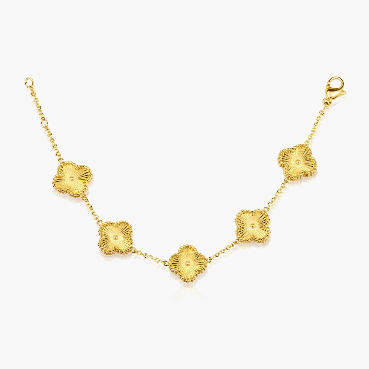 Four-Leaf Clover Charm Bracelet