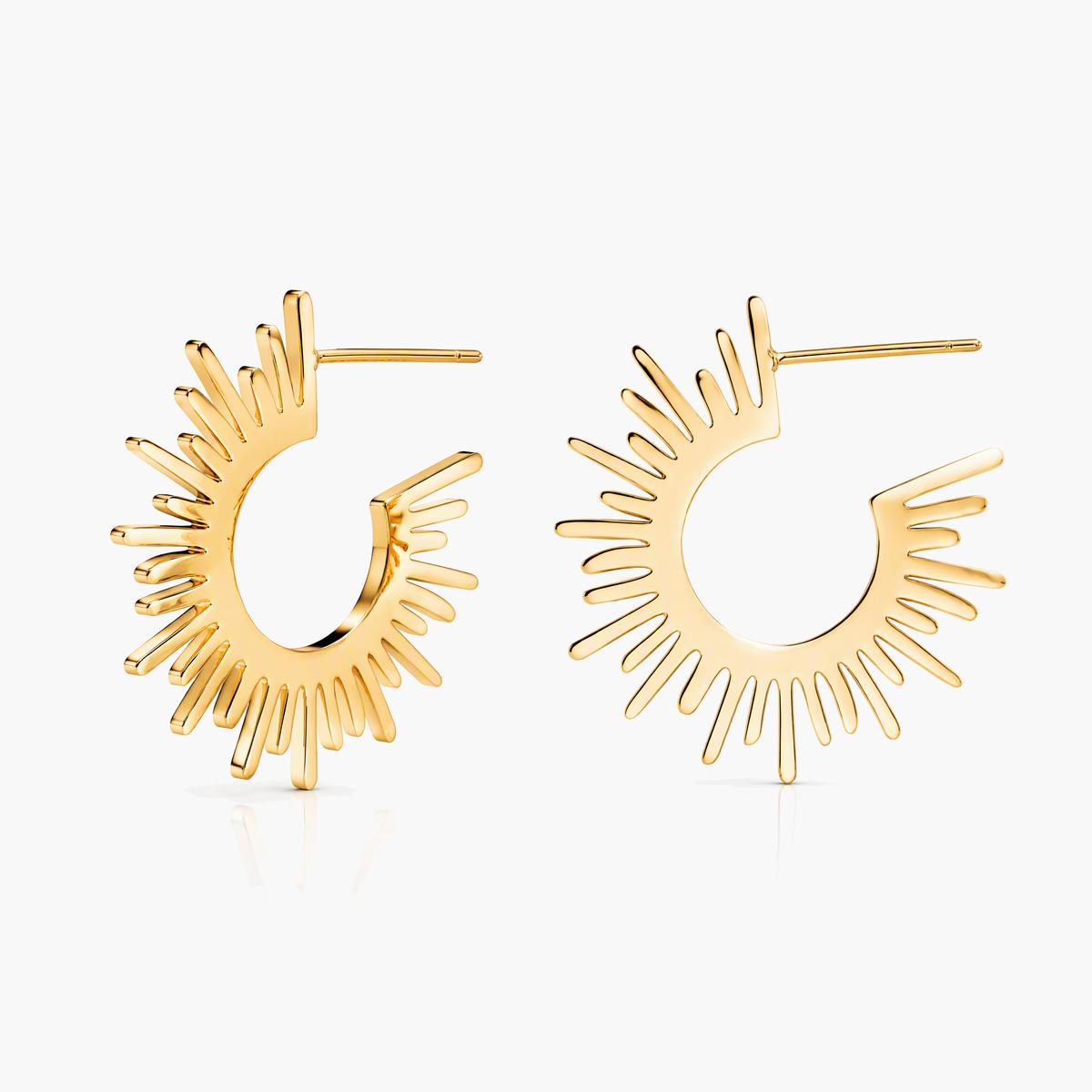Sunburst Hoop Earrings