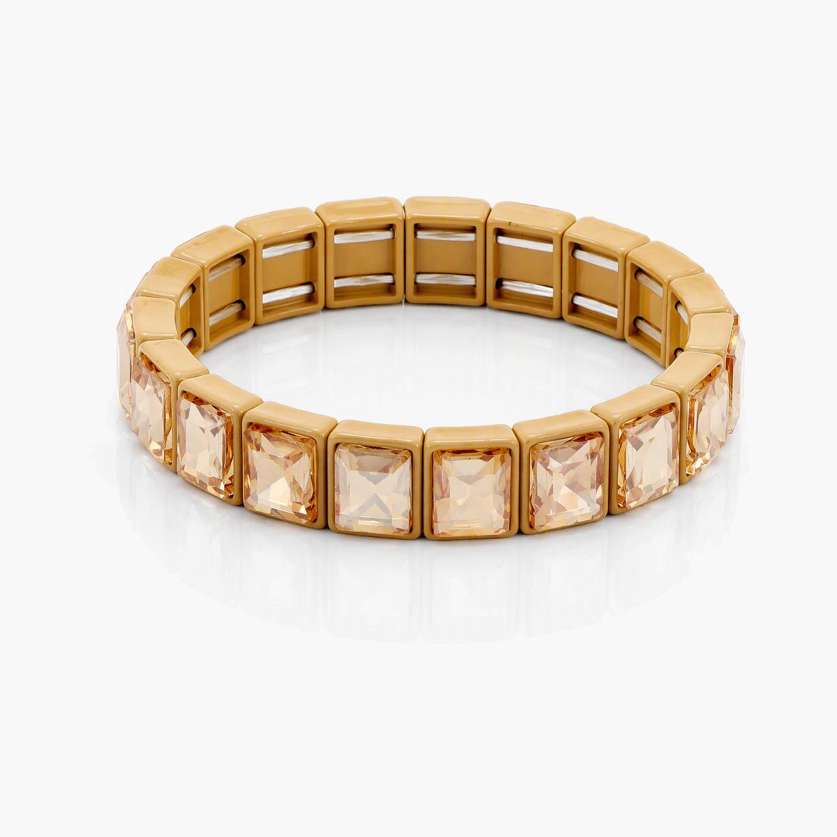 Square Stone Stretch Bracelet