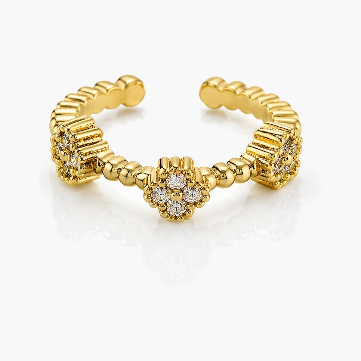 Flower Cluster Open Ring