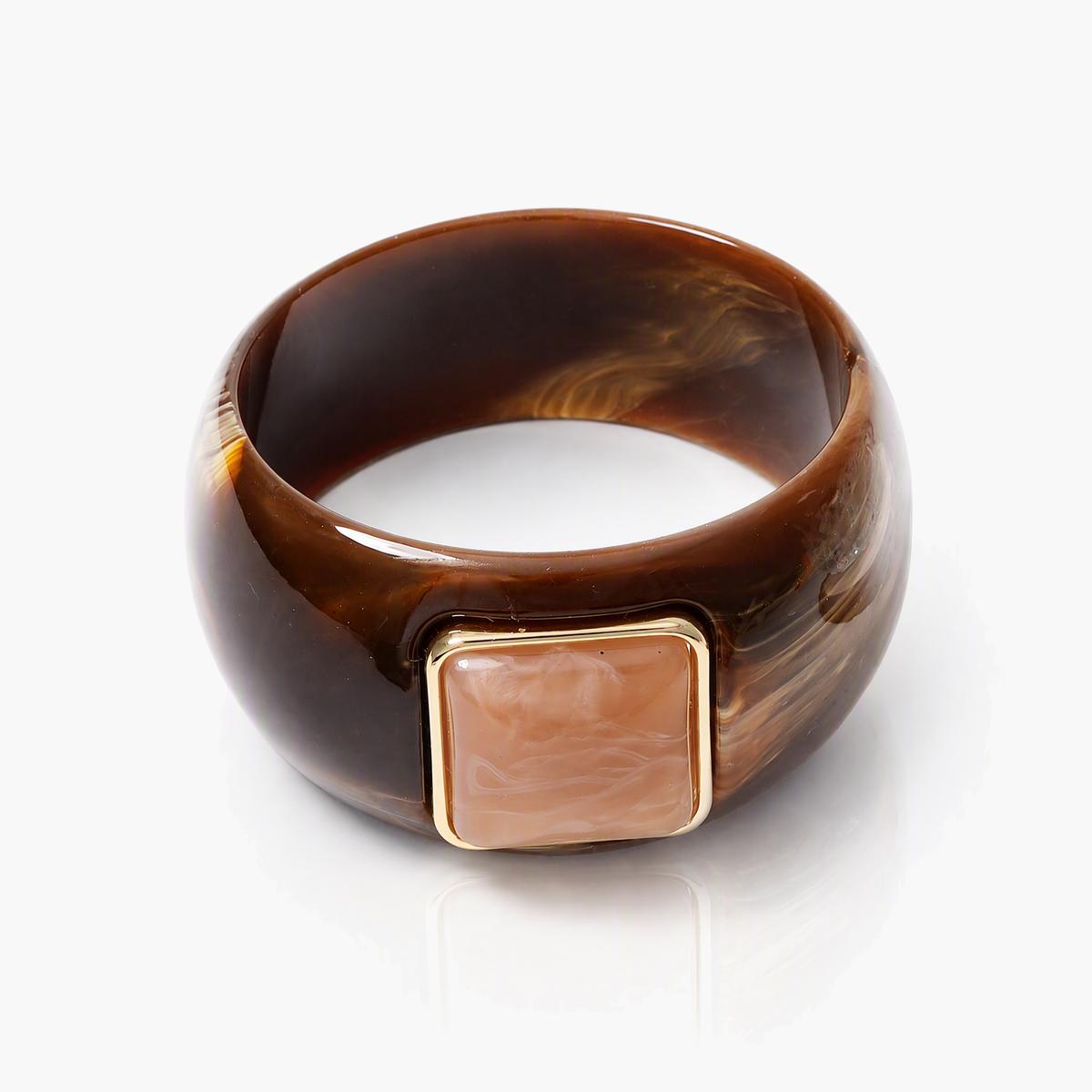 Chunky Square Inlay Bangle